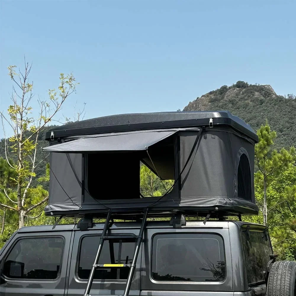 Tente de Toit Rigide Capacité 2-3 Personnes, Tente de Camping pour tous Types de Véhicules
