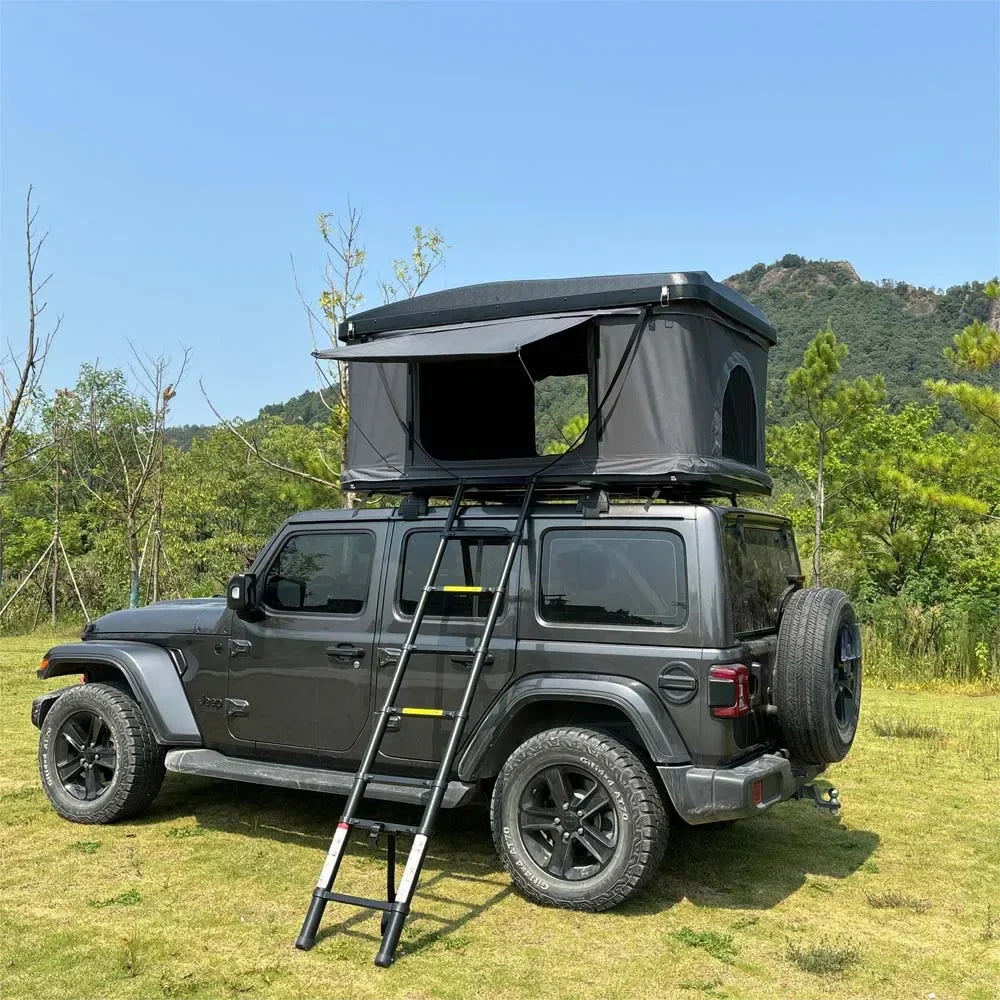 Tente de Toit Rigide Capacité 2-3 Personnes, Tente de Camping pour tous Types de Véhicules